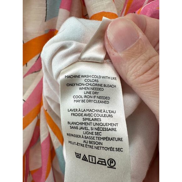 ANTHROPOLOGIE | Maeve Abstract Midi Skirt Smocked Waist Cotton | Small - Picture 7 of 7